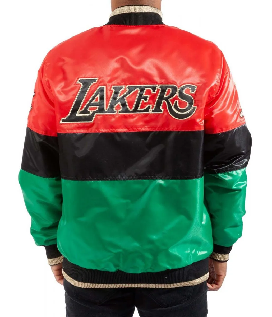 75th Anniversary LA Lakers Satin Color Block Jacket