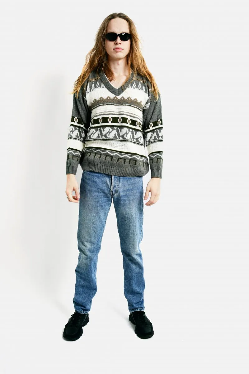 80s vintage knit sweater mens