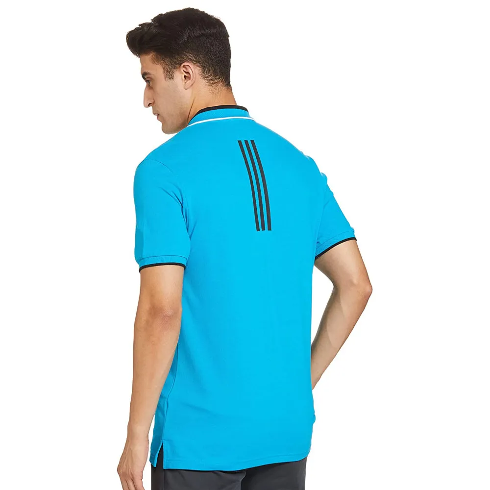 Adidas Men's Essentials Core Polo Tee (Bold Aqua)