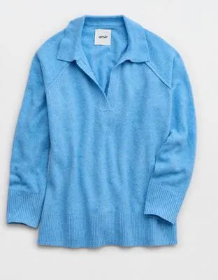 Aerie Unreal Polo Sweater
