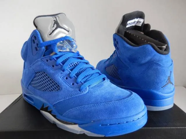 Air Jordan 5 Blue Suede