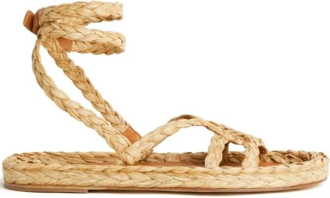 Alanui A Love Letter To India woven sandals Neutrals