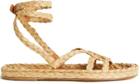 Alanui A Love Letter To India woven sandals Neutrals