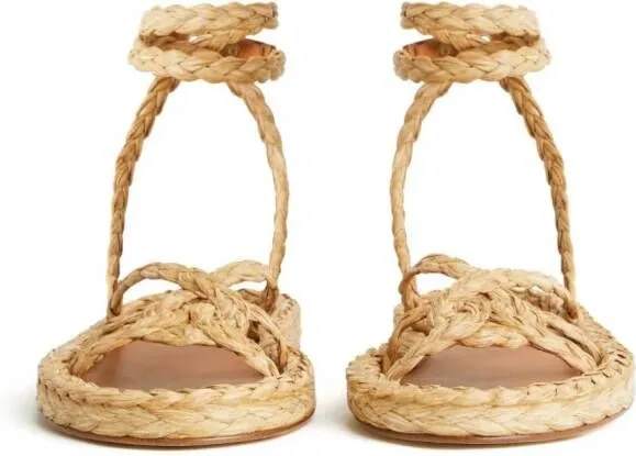 Alanui A Love Letter To India woven sandals Neutrals