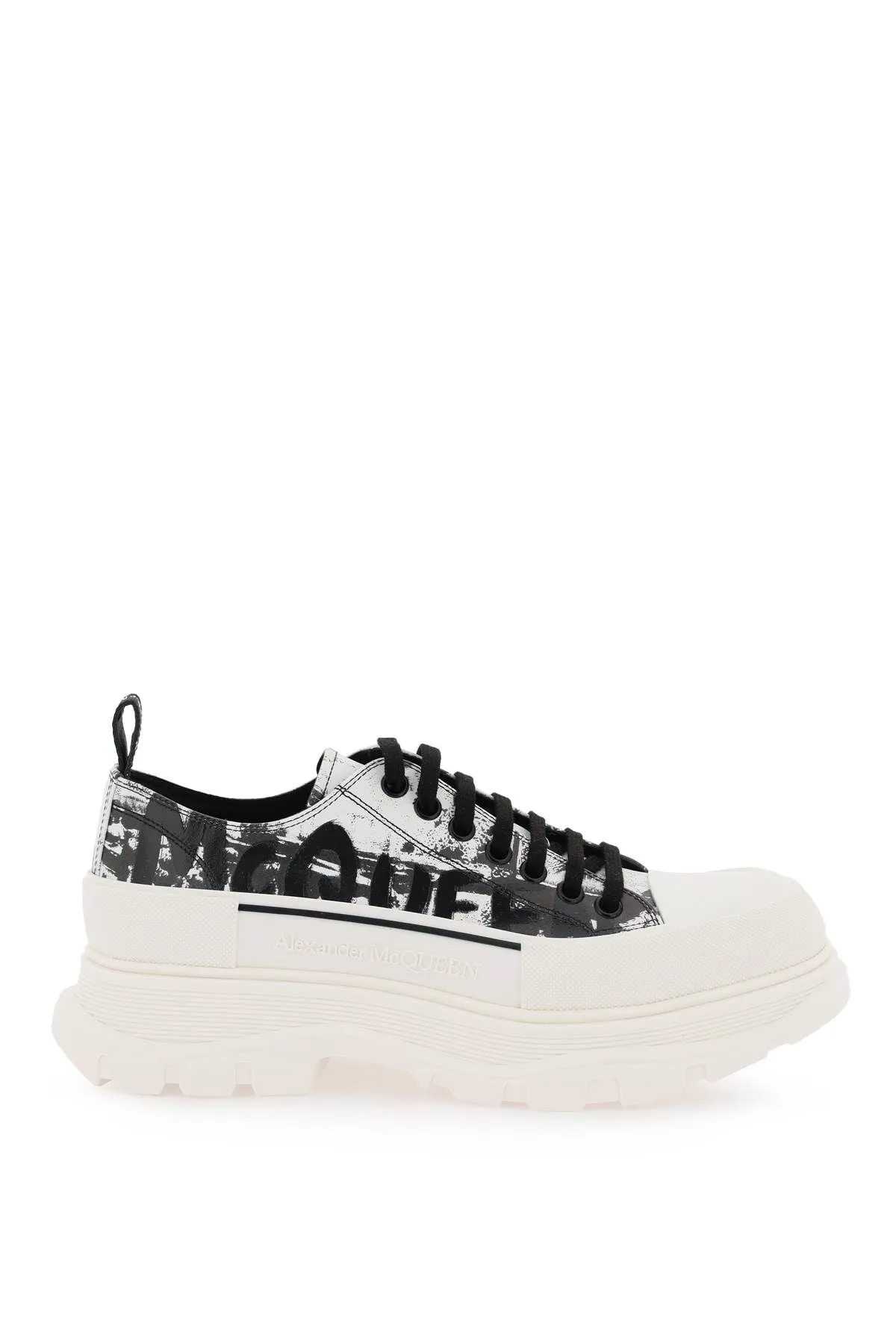 Alexander McQueen    Alexander Mcqueen Fold Print Tread Slick Sneakers With