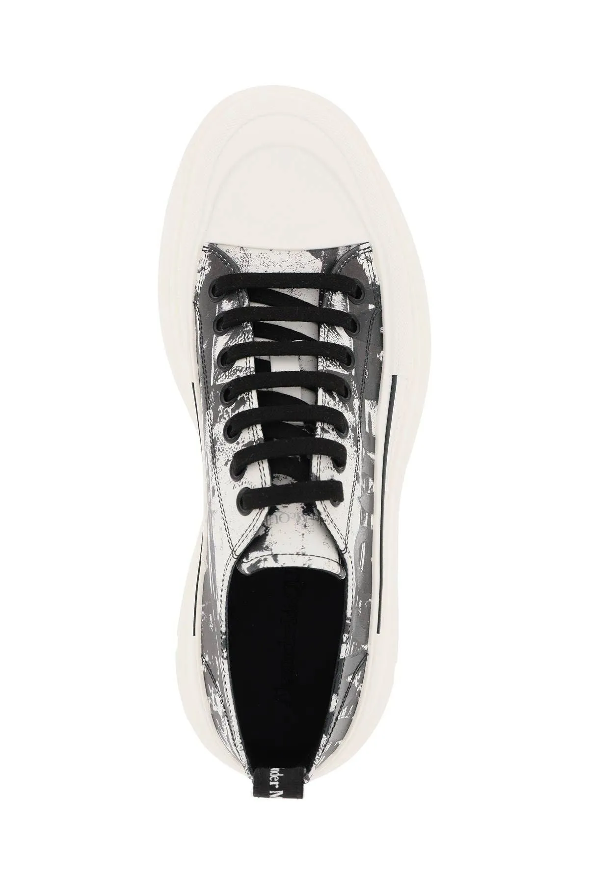 Alexander McQueen    Alexander Mcqueen Fold Print Tread Slick Sneakers With