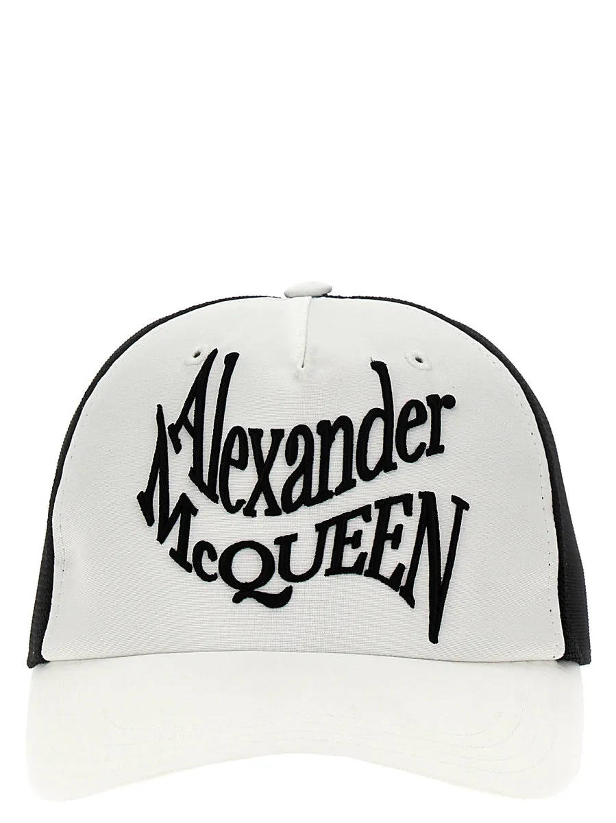 Alexander McQueen    Alexander Mcqueen 'Warped Logo' Baseball Cap