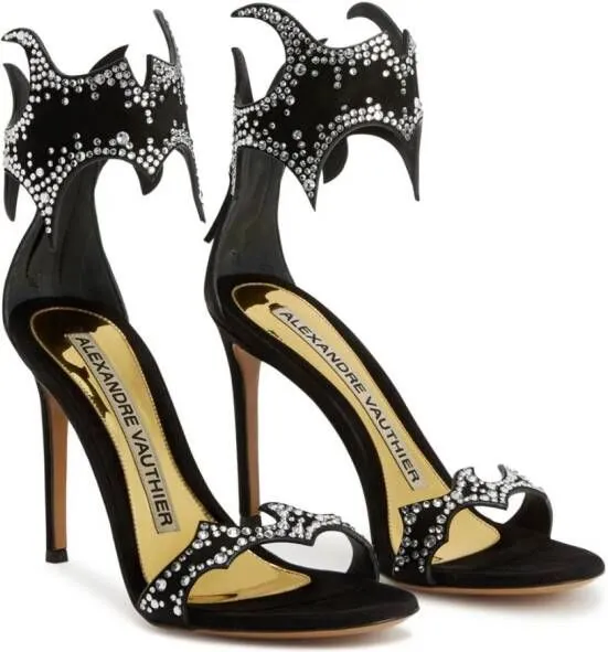 Alexandre Vauthier Betsy 105mm crystal-embellished sandals Black