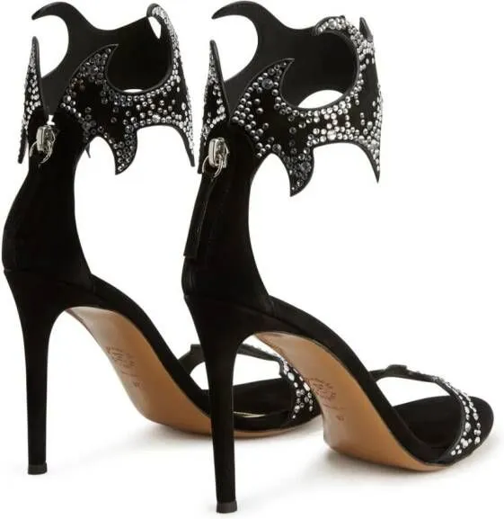 Alexandre Vauthier Betsy 105mm crystal-embellished sandals Black