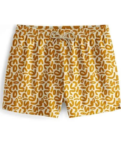 Aloha from Deer Men's Golden Geometric Swimming Shorts