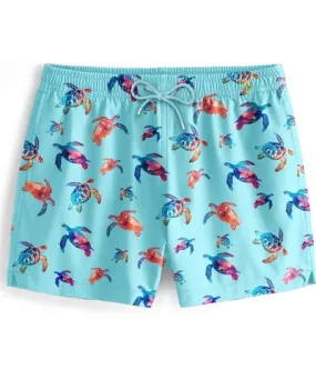 Aloha from Deer Men's Watercolor Turtles Swimming Shorts