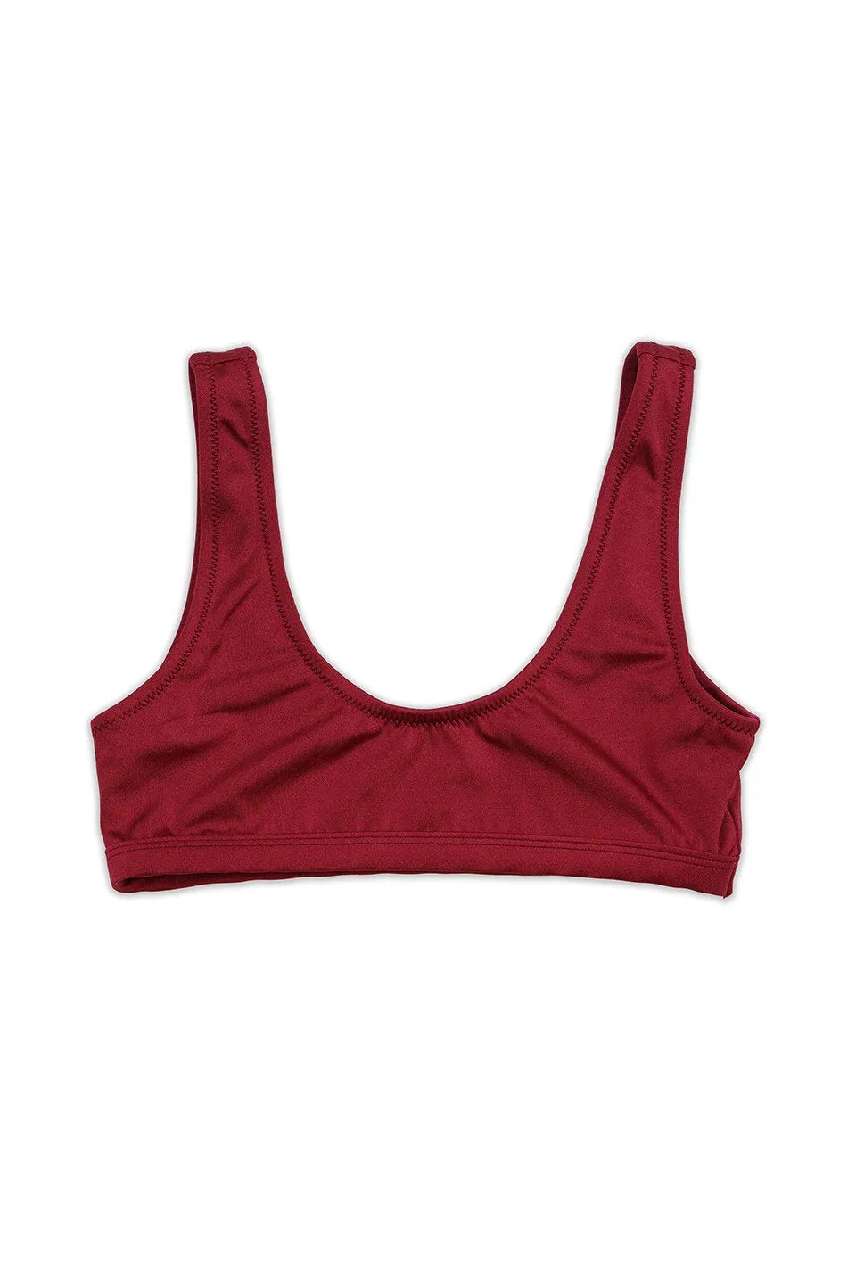 Amaka Bikini Tank Top in Shimmer Ruby