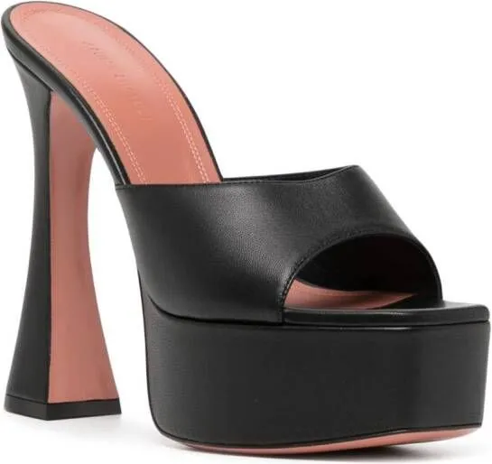 Amina Muaddi open-toe platform sandals Black