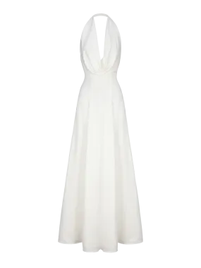 Aniya Satin Dress (White)