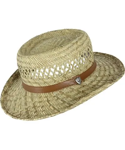 Ascentix Rush Straw Gambler Hat with Wide Brim