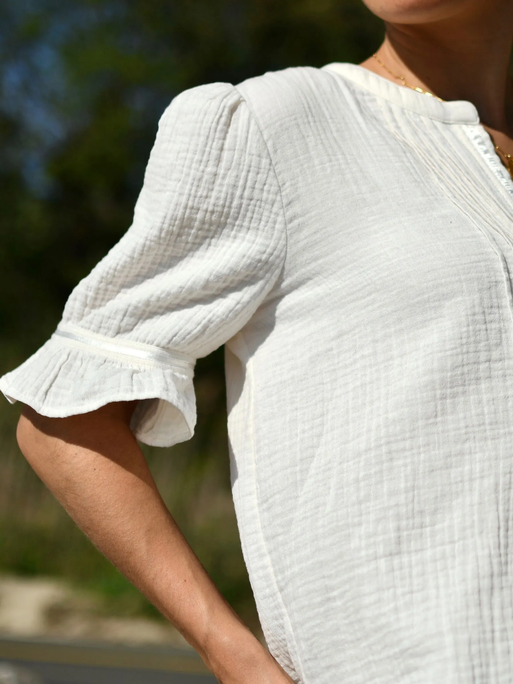 Bali Ivory Gauze Blouse