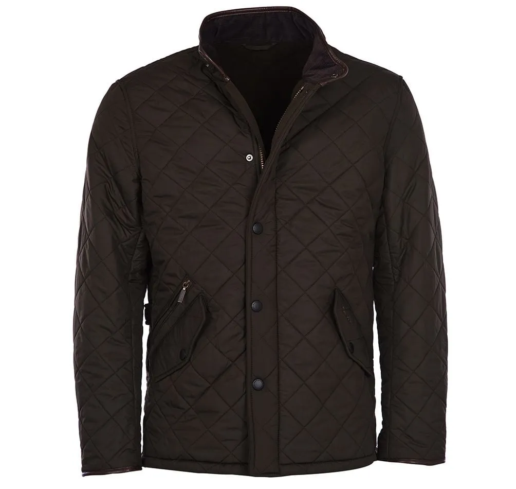 Barbour Powell Quilted Jacket Olive Mens - A One Clothing