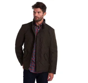 Barbour Powell Quilted Jacket Olive Mens - A One Clothing