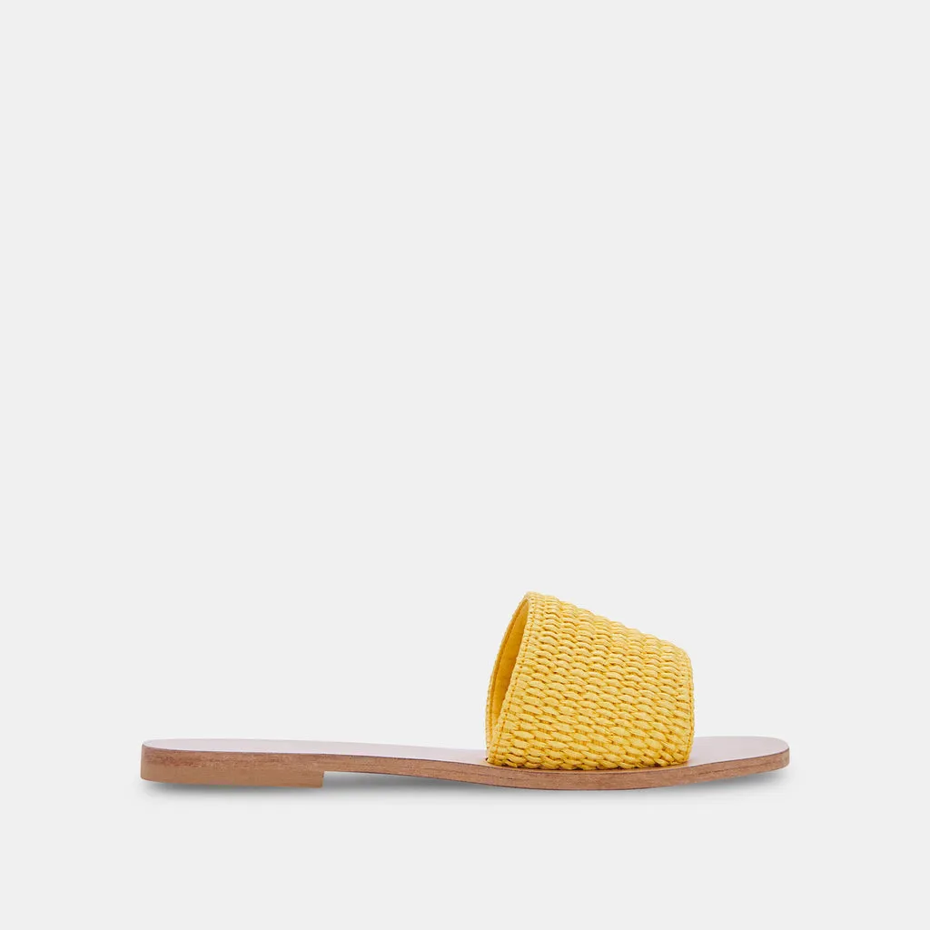 BELLE SANDALS YELLOW RAFFIA– Dolce Vita 6823468662850