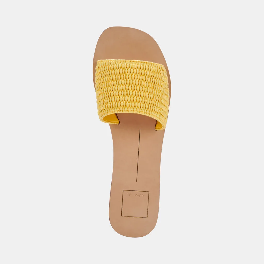 BELLE SANDALS YELLOW RAFFIA– Dolce Vita 6823468662850