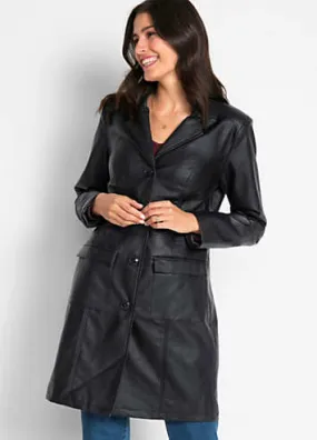 bonprix Faux Leather Trench Coat | Grattan