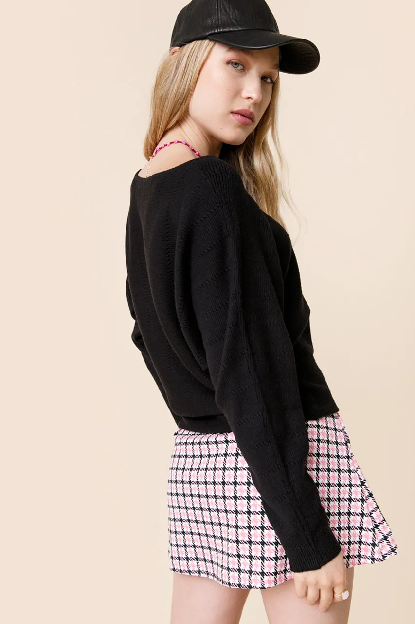 Brie Pointelle Pullover Sweater