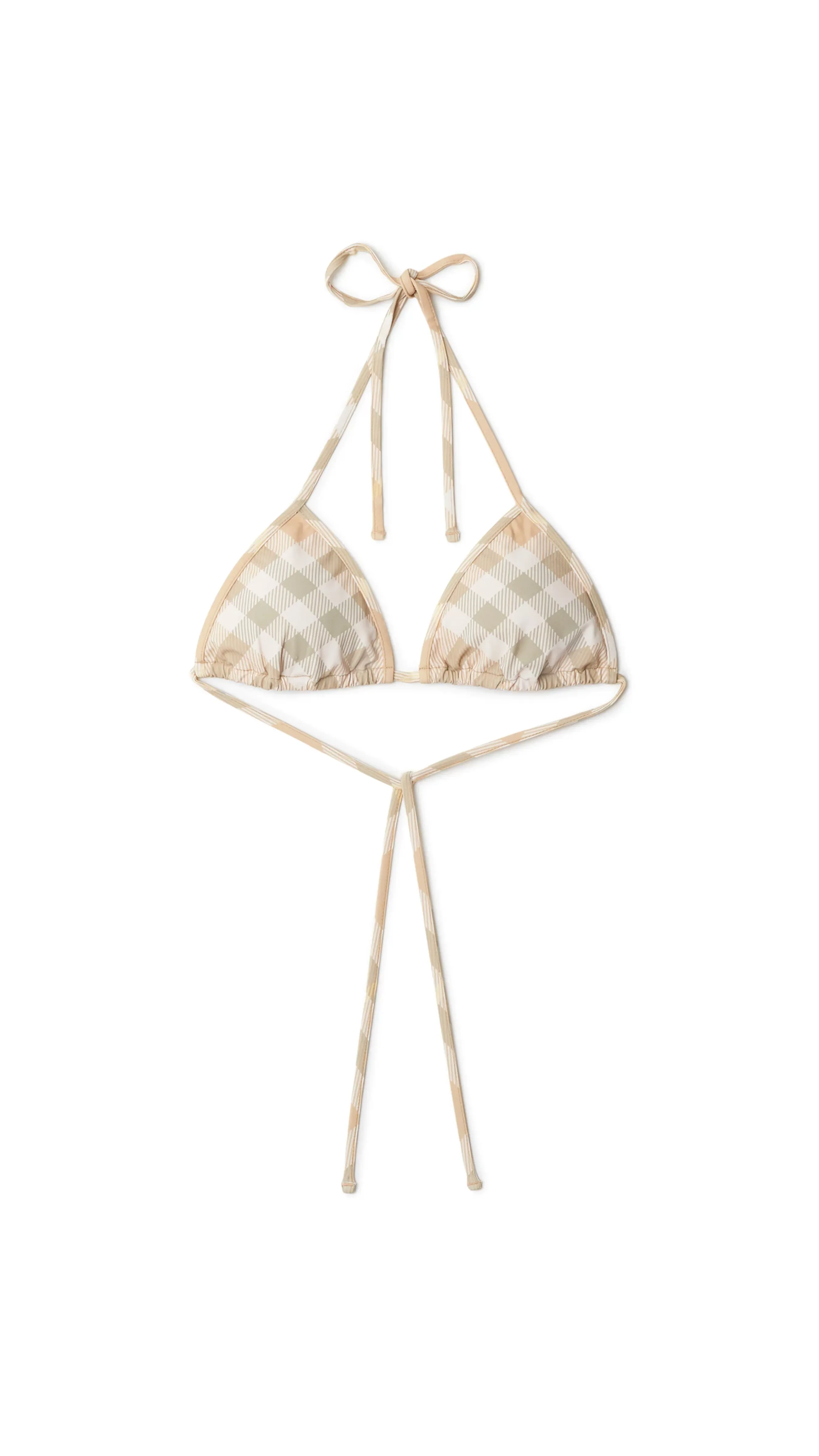 Check Bikini Top - Beige