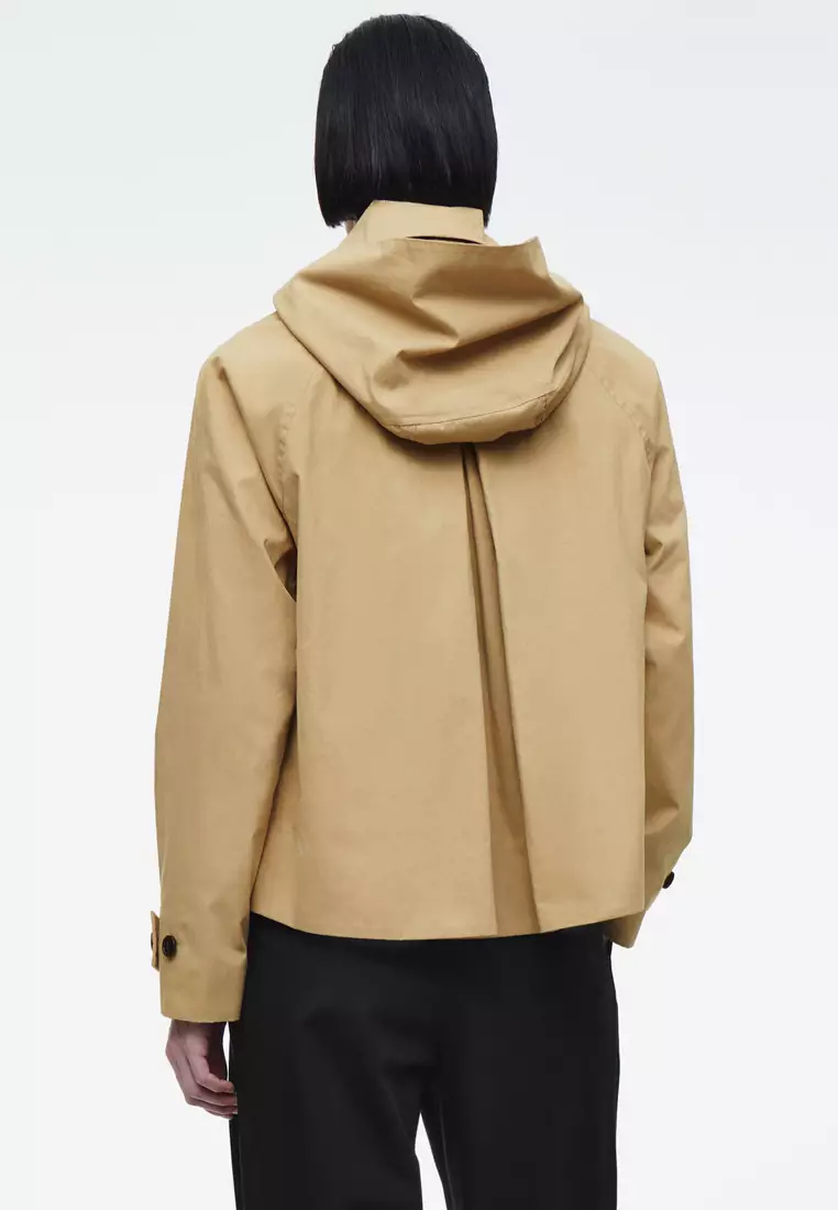 COS Detachable-Hood Short Trench Coat