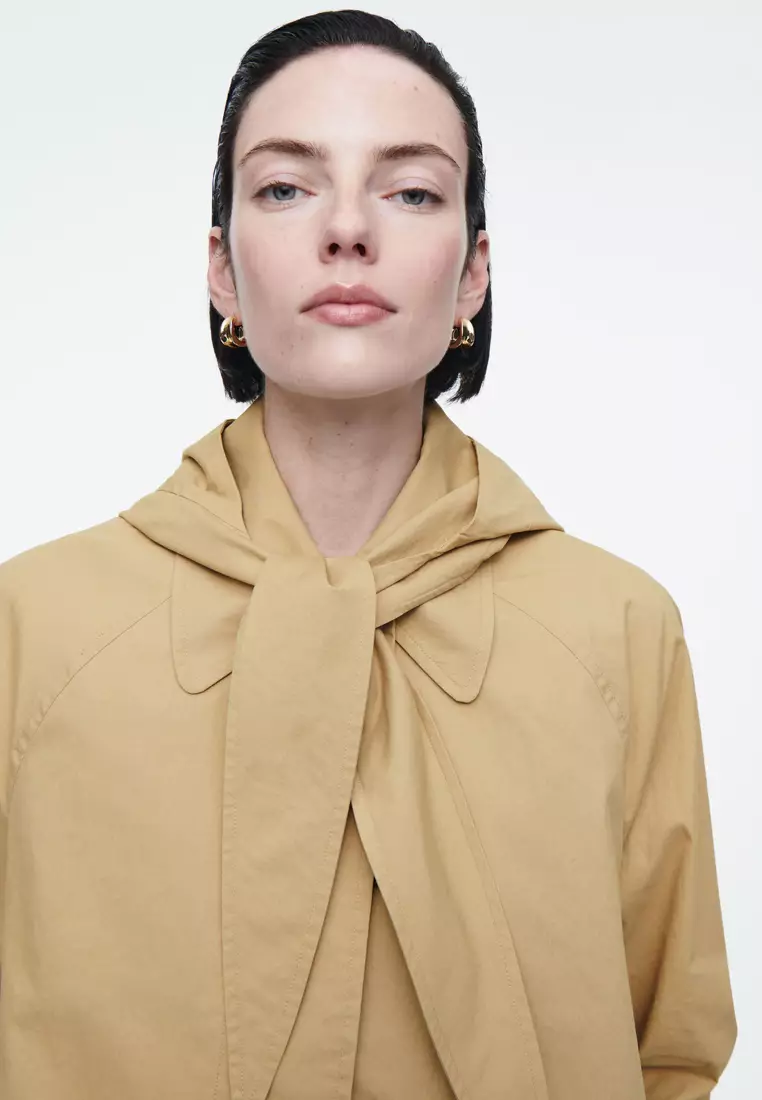 COS Detachable-Hood Short Trench Coat