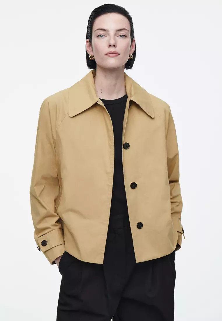 COS Detachable-Hood Short Trench Coat