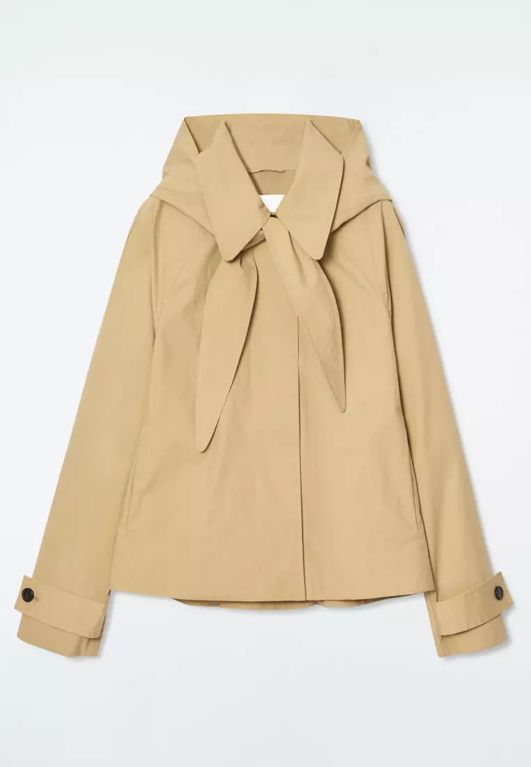 COS Detachable-Hood Short Trench Coat