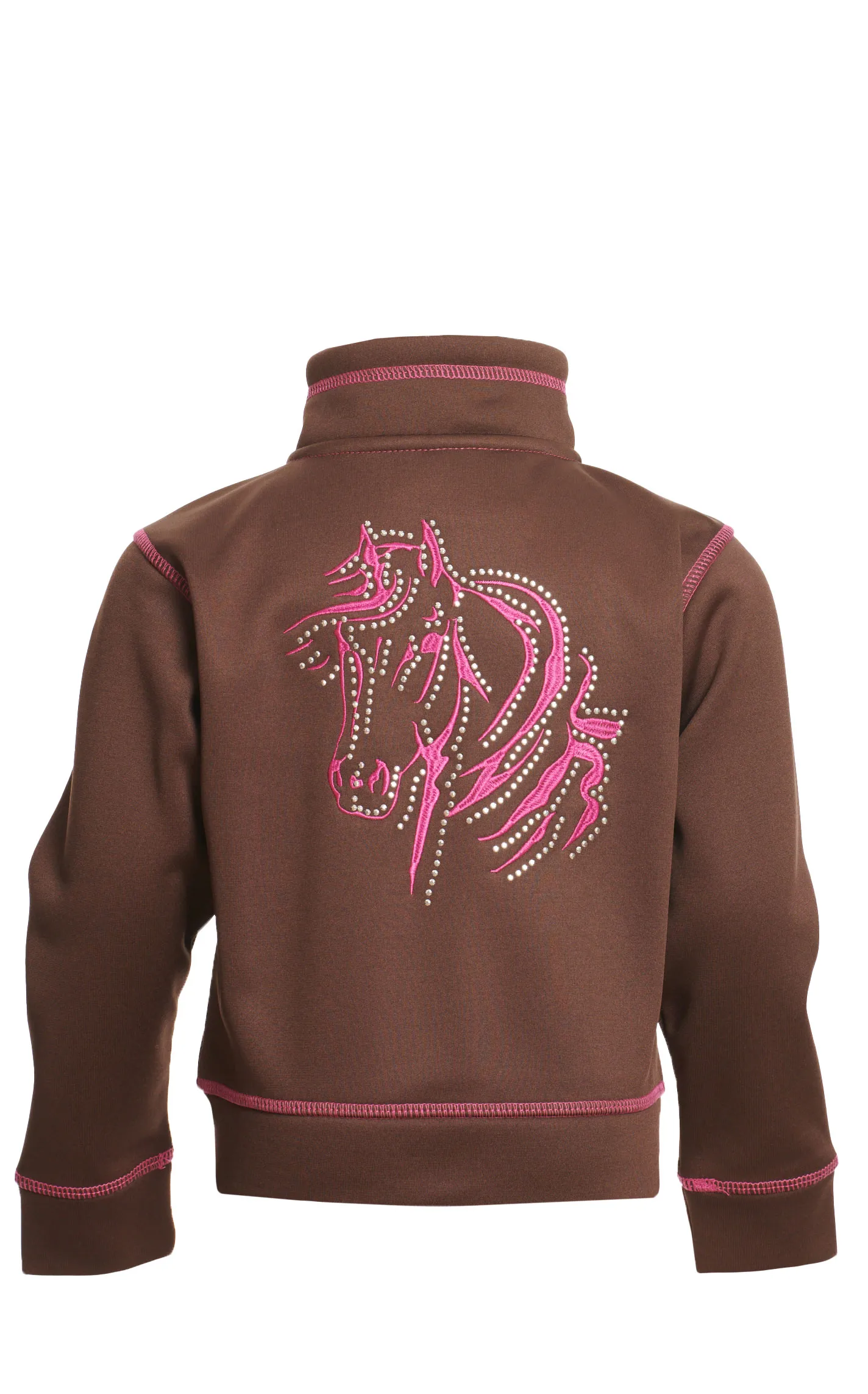 Cowgirl Hardware Toddler Girl's Dark Chocolate & Raspberry Bella Horse & Bling Jacket