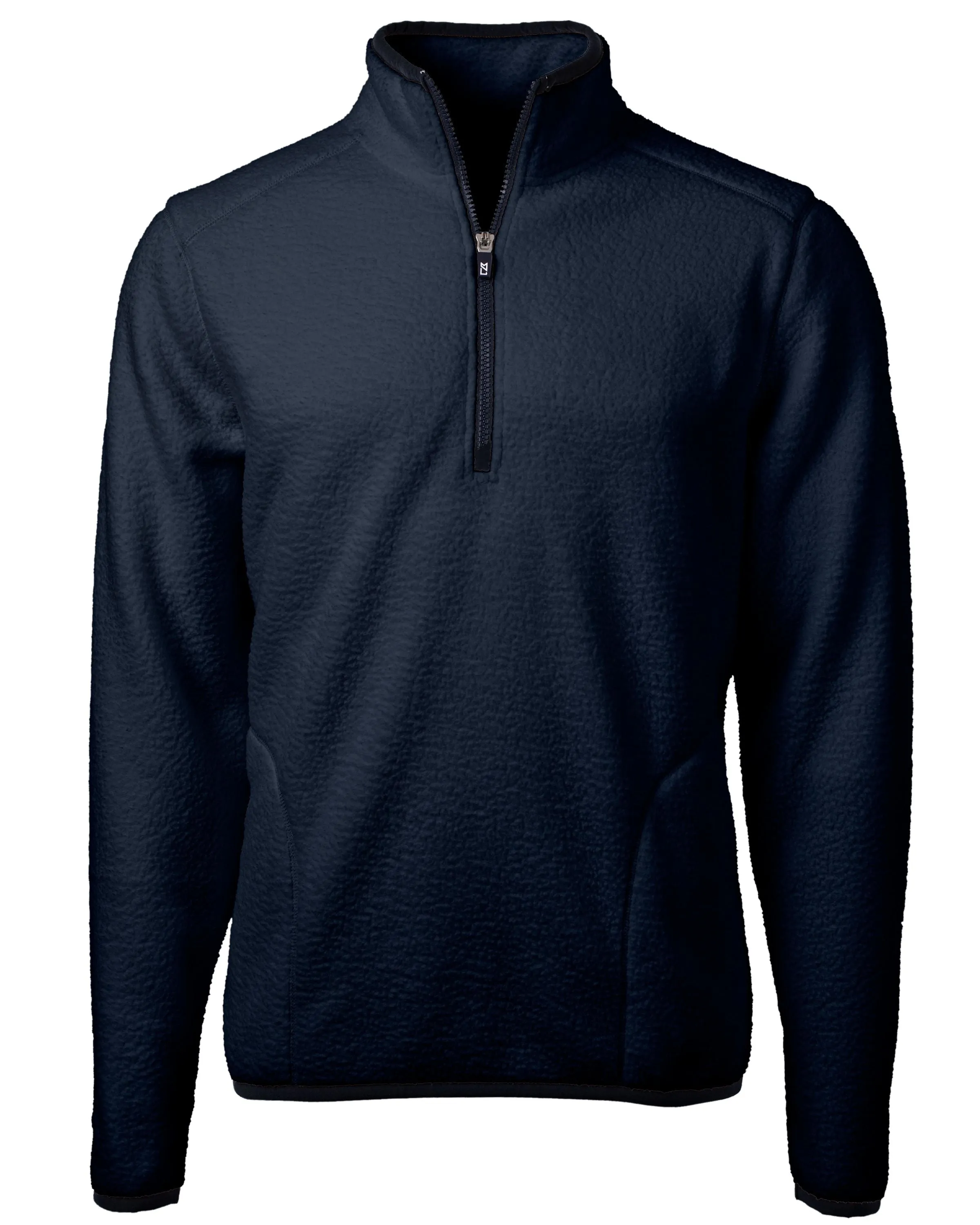 Cutter & Buck Cascade Eco Sherpa Fleece Quarter Zip Jacket Navy