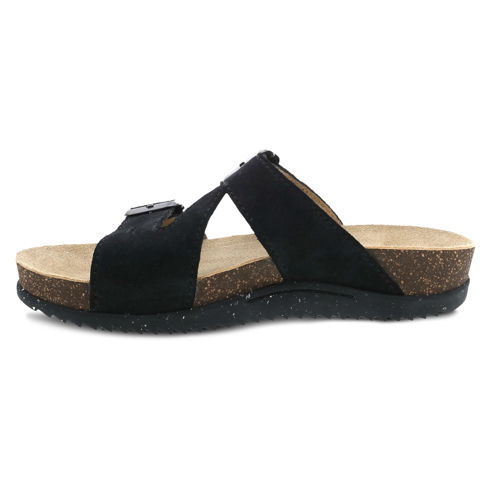 Dansko Women’s Dayna Slip On Sandals-Black Suede