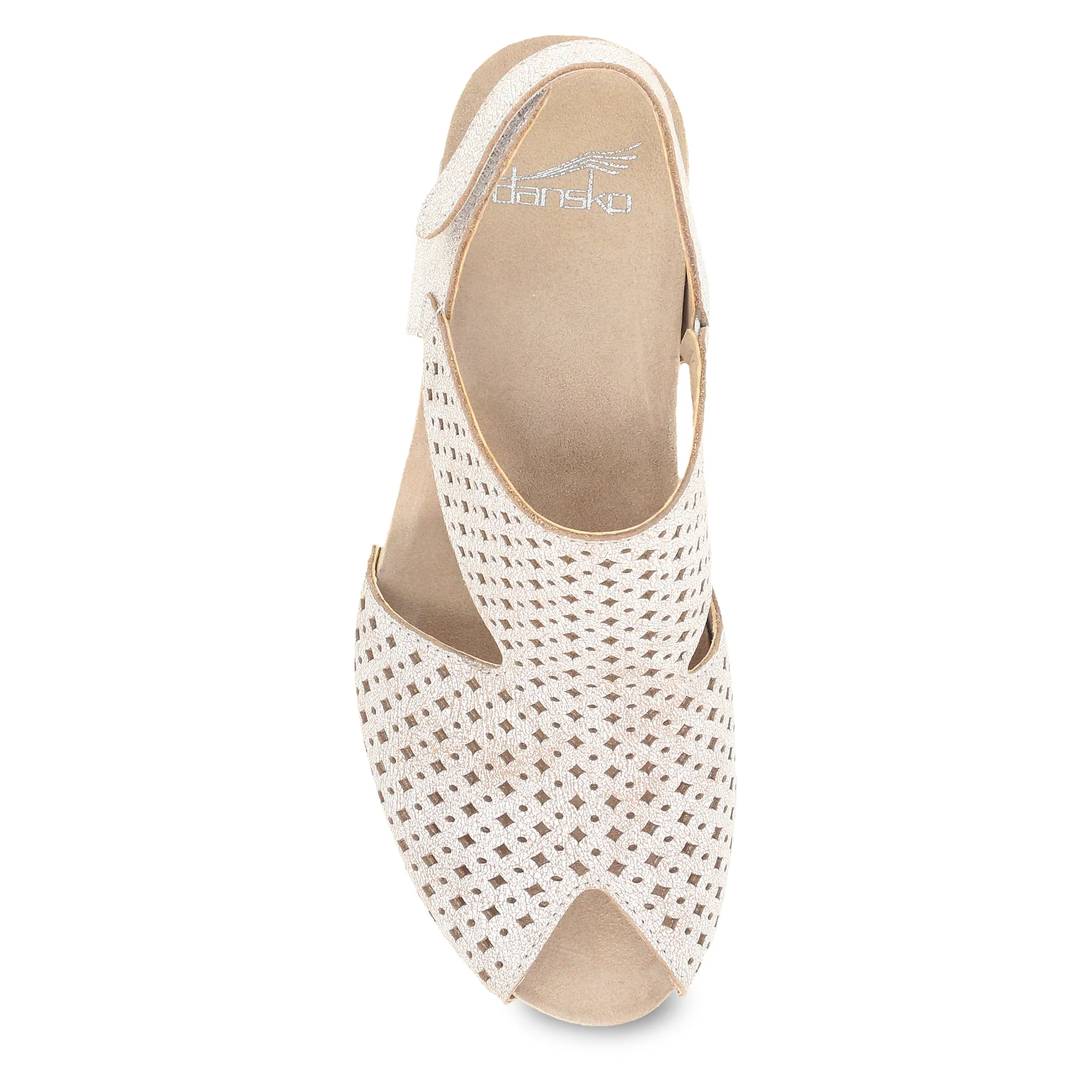 Dansko Women’s Teagan Sandals-White Vintage Leather