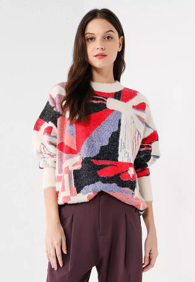 Desigual Multicolor Geometric Sweater