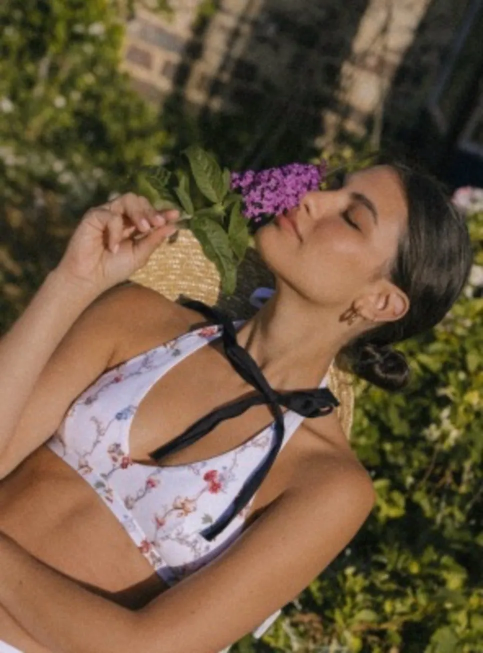 Eliza Halterneck Bikini Top White