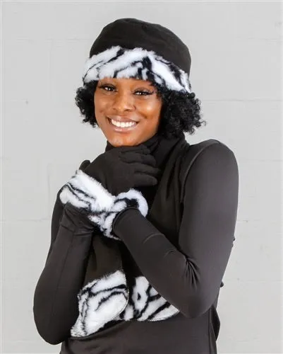 Faux Fur Trim Winter Set