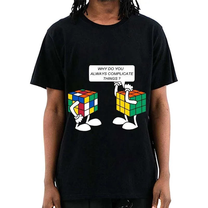 Funny Sarcastic Pun Intended T-shirt Complicated Rubics Cube