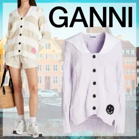 Ganni  |Casual Style Unisex Nylon Street Style Long Sleeves Plain