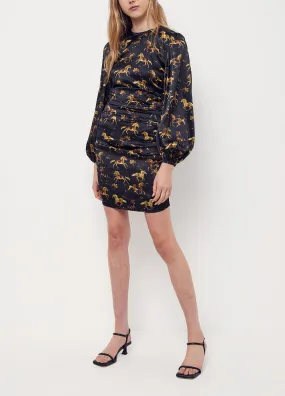 Ganni -  Horse Print Mini Dress - Dress