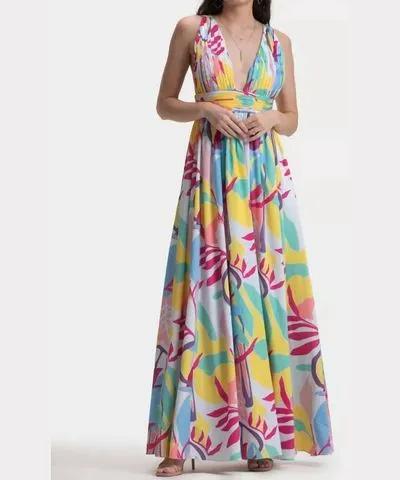 Garrie B Adena Maxi Dress In Multicolor