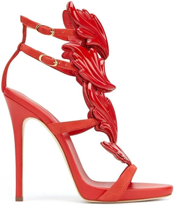 Giuseppe Zanotti Cruel panel-detail heeled sandals Red