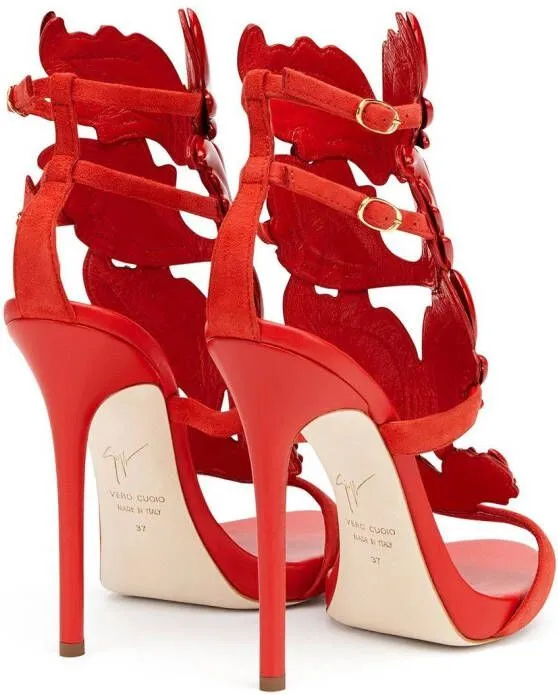 Giuseppe Zanotti Cruel panel-detail heeled sandals Red