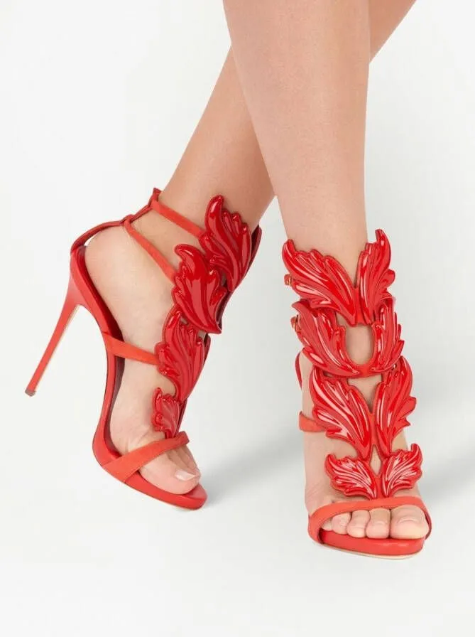 Giuseppe Zanotti Cruel panel-detail heeled sandals Red