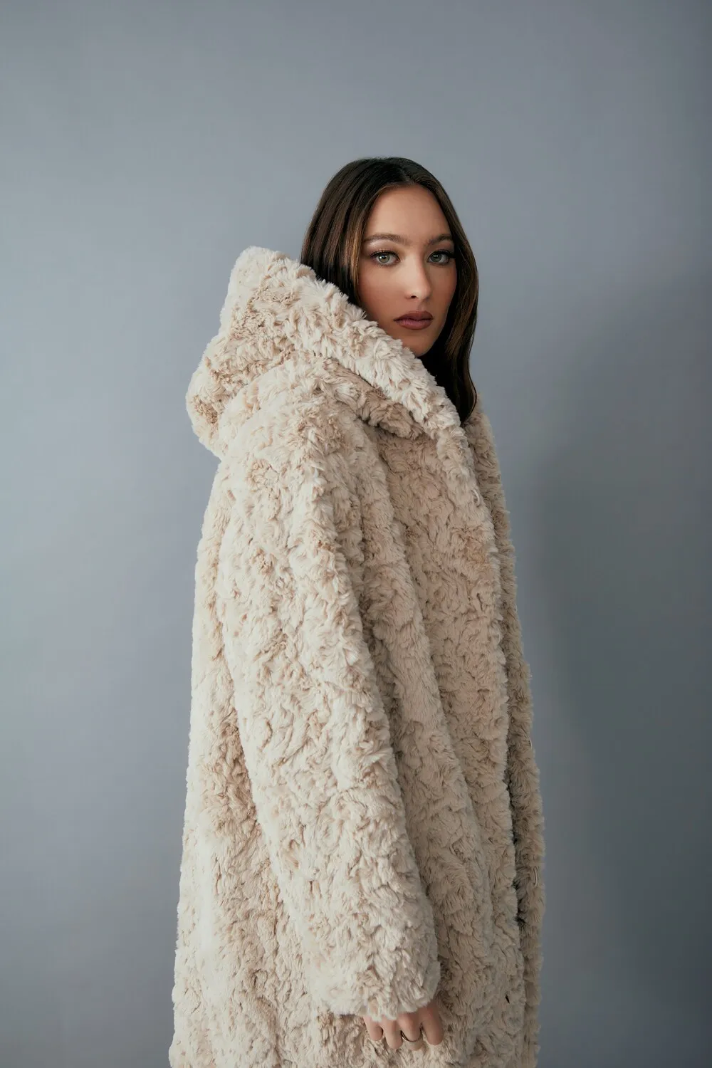 Hooded Blend Winter Coat Style 243903