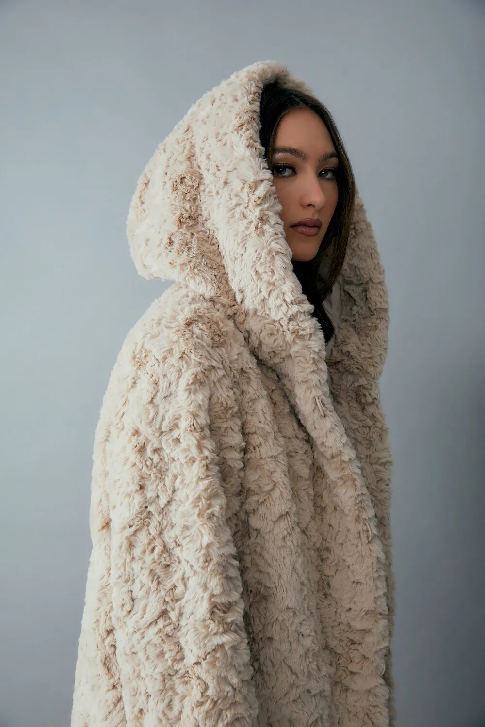 Hooded Blend Winter Coat Style 243903