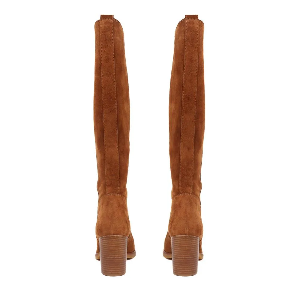 Iona Slouch Suede Knee Boots - IONA / 319 234