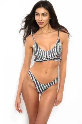 ISABELLE BIRDS & STRIPES Bikini Top