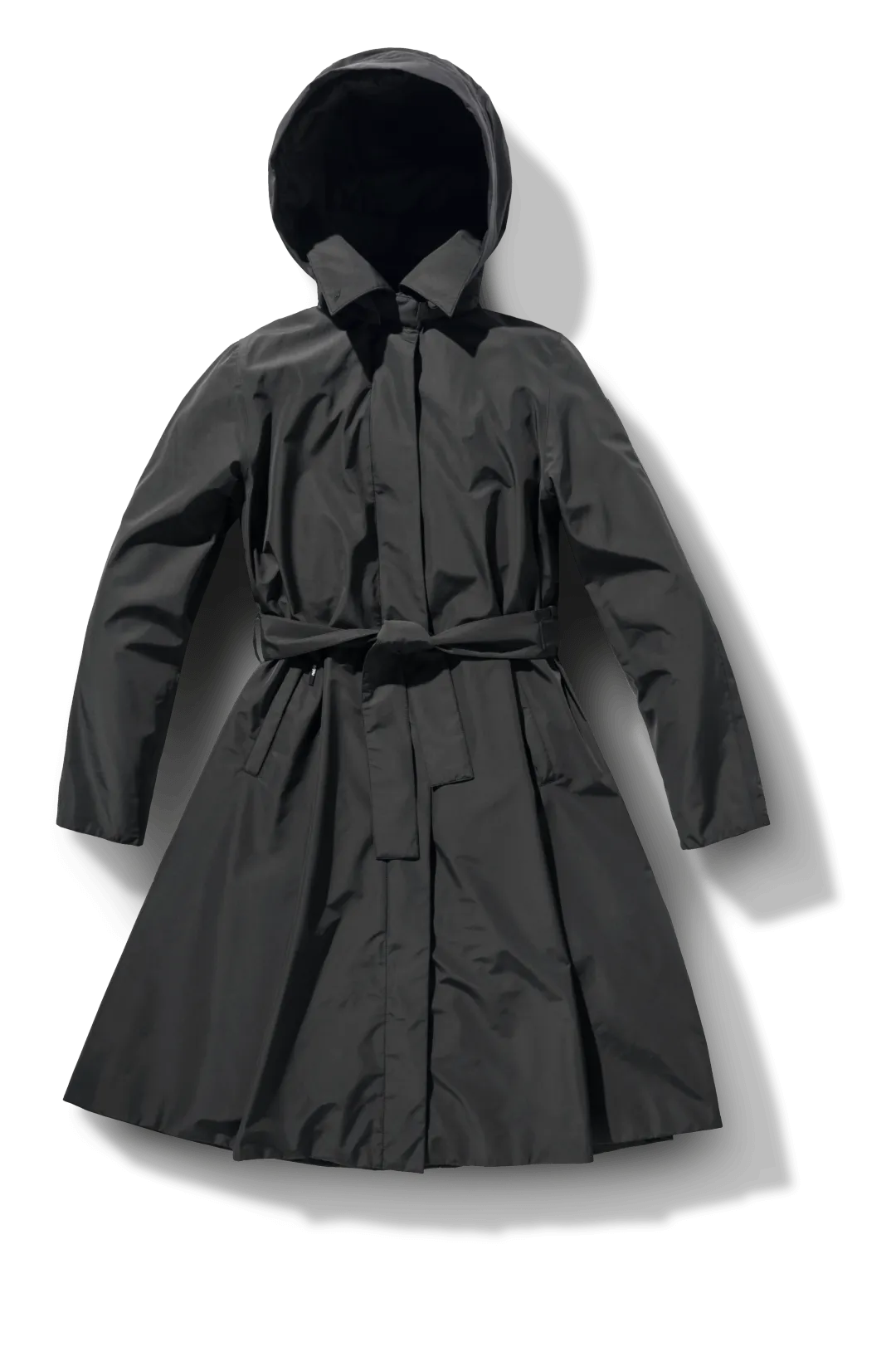 Ivy Ladies Tailored Trench Coat Black